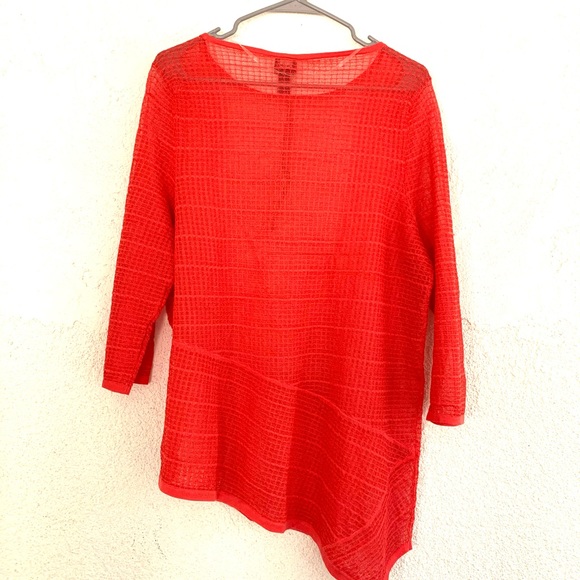 NWT Travelers by chicos asymmetrical sheer cover SIZE 3 (16) - Picture 4 of 6